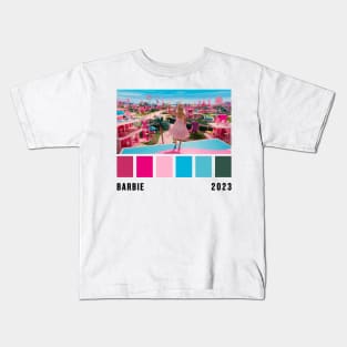 Barbie Movie 2023 Color Palette 2 Kids T-Shirt